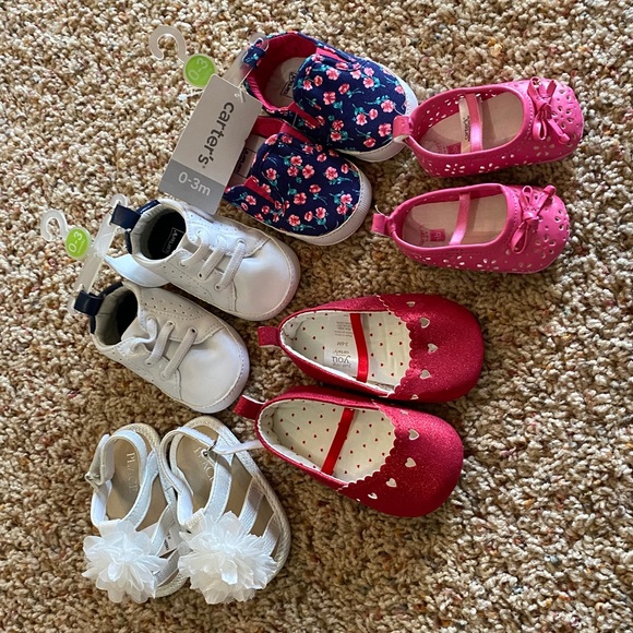 Carter's Other - Carter’s Baby Girl Shoe Bundle! 0-3, 3-6 & Newborn